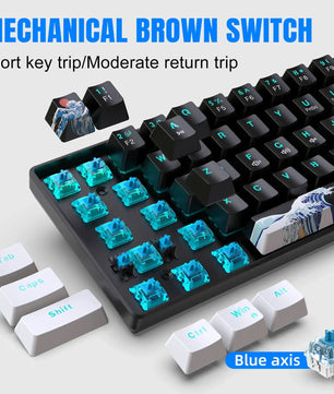 Mechanical Gaming Keyboard – Blue Clacky Switches, Compact Design - Nevolta