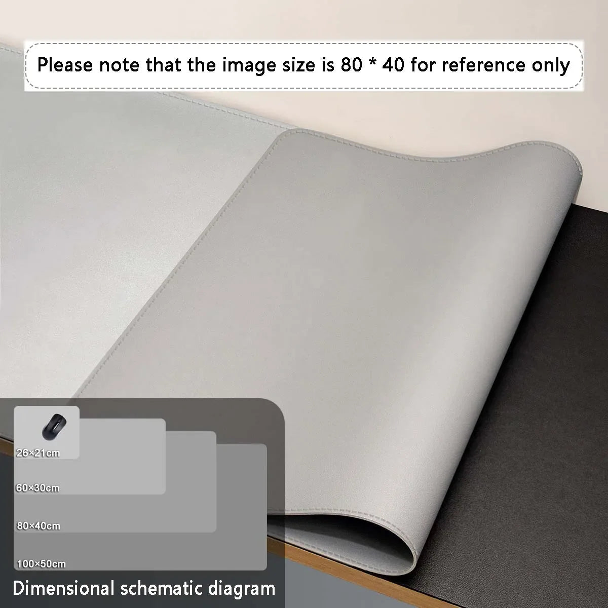 AIPHY Two-Tone Leather Desk Mat – Premium Anti-Slip Surface - Nevolta