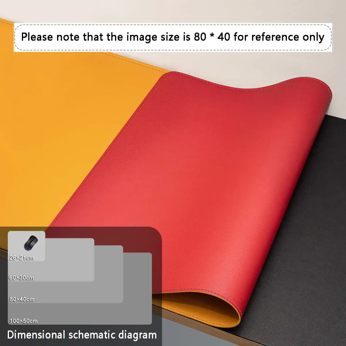 AIPHY Two-Tone Leather Desk Mat – Premium Anti-Slip Surface - Nevolta