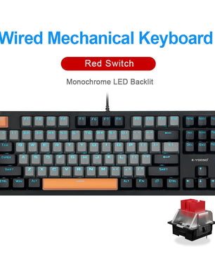 E-YOOSO K620 Mechanical Gaming Keyboard – 87-Key, Blue Switch, Backlit - Nevolta