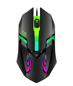 USB Wired Gaming Mouse – LED Backlit, 3D Ergonomic Adjustable Optical for PC & Desktop - Nevolta