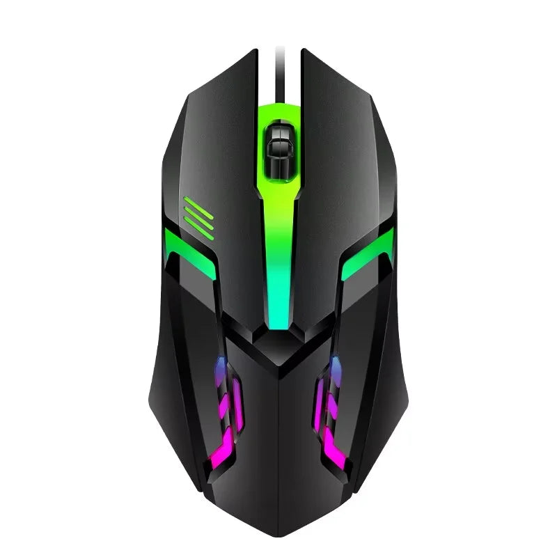 USB Wired Gaming Mouse – LED Backlit, 3D Ergonomic Adjustable Optical for PC & Desktop - Nevolta