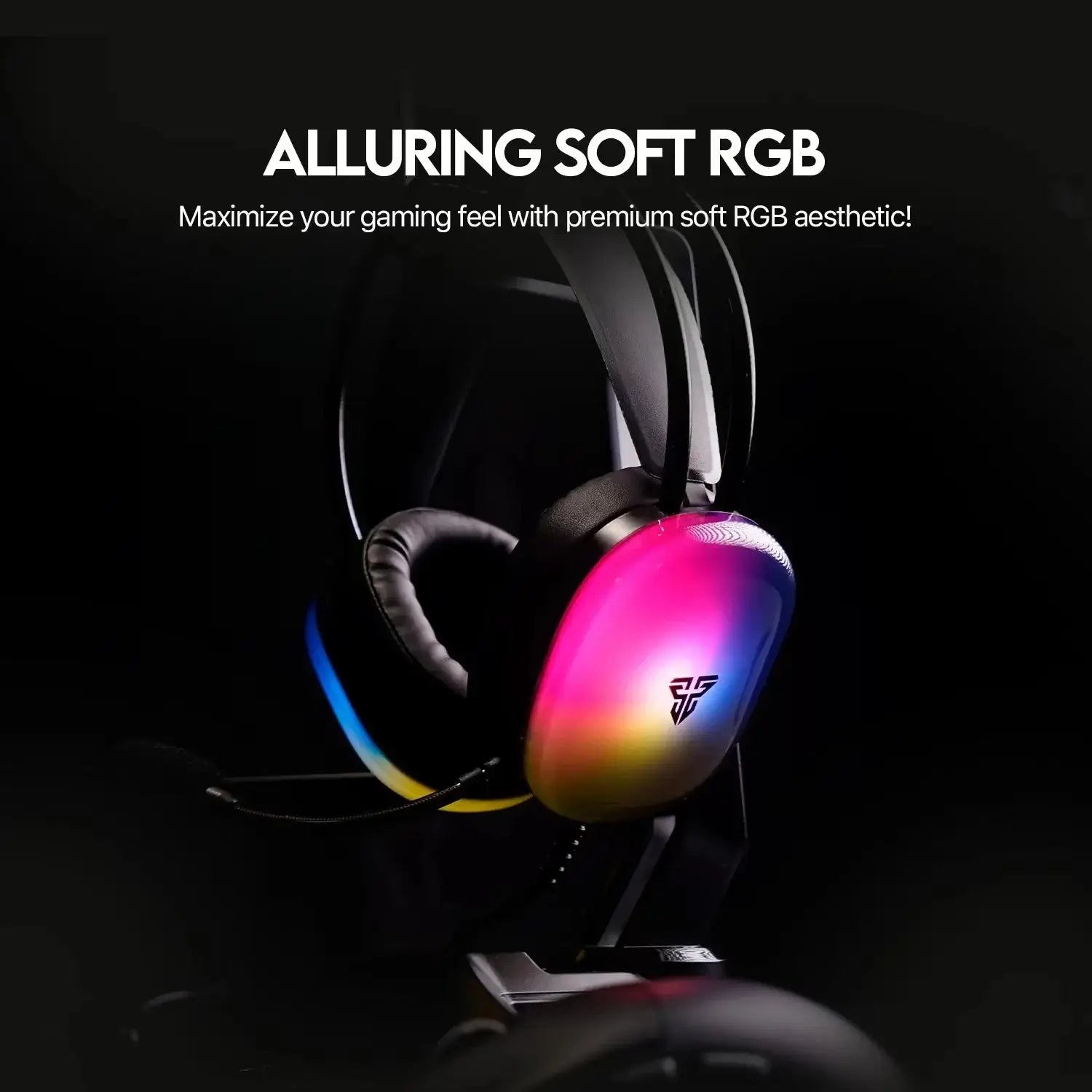 FANTECH AURORA 7.1 HG29 Wired Headset 7.1 Virtual Surround Sound and Sotf RGB 50MM Drivers Headphones with Microphone for PC Nevolta