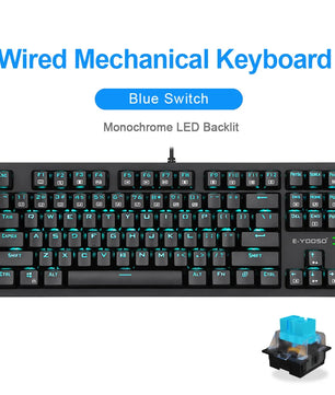 E-YOOSO K620 Mechanical Gaming Keyboard – 87-Key, Blue Switch, Backlit - Nevolta