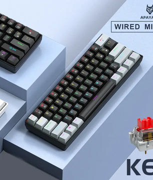 Mechanical Gaming Keyboard – Blue & Red Switches, Compact Design - Nevolta