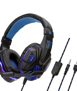 Wired Gaming Headphones With LED Light Noise-cancelling Gamer Headset With Microphone for PC Computer Laptop For PS4 PS5 Xbox Nevolta