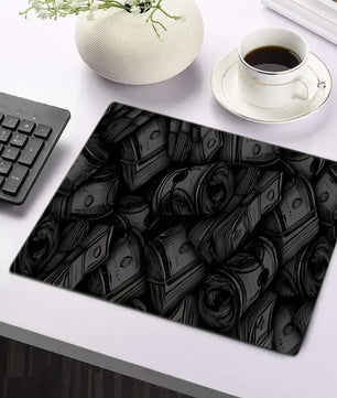 Black Banknote-Style Mouse Pad – Non-Slip 2mm Rubber Gaming & Office Mat - Nevolta