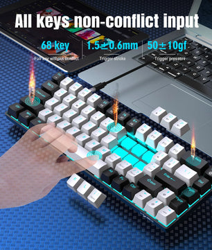 HXSJ V800 Blue Axis Mechanical Gaming Keyboard Nevolta