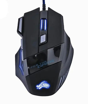 Wired Gaming Mouse – 7-Color RGB Backlight, Adjustable 5500 DPI Optical for PC & Desktop - Nevolta