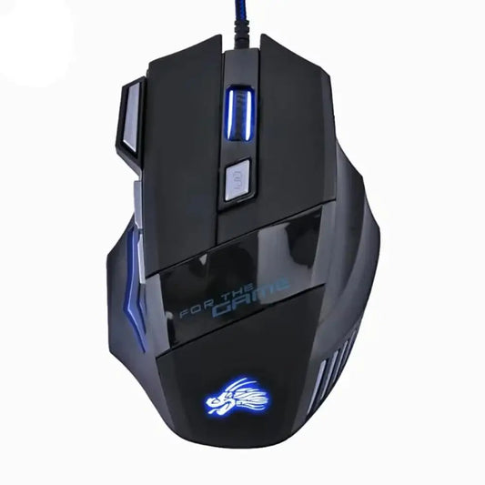 Wired Gaming Mouse – 7-Color RGB Backlight, Adjustable 5500 DPI Optical for PC & Desktop - Nevolta
