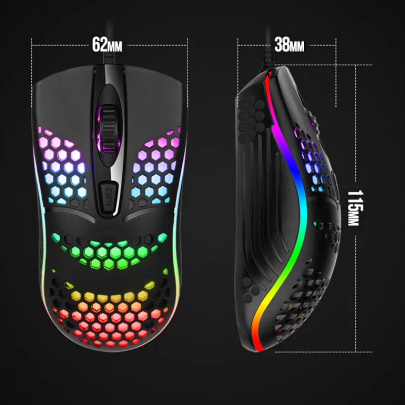Wired Gaming Mouse for Left-Handed Users – Erilles 1600 DPI LED - Nevolta