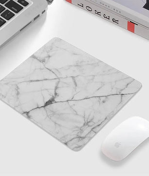 TWTOWO White Marble Gaming Mouse Pad – Small, Anti-Slip Rubber Base - Nevolta