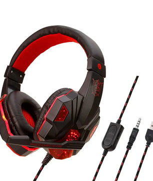 Wired Gaming Headphones With LED Light Noise-cancelling Gamer Headset With Microphone for PC Computer Laptop For PS4 PS5 Xbox Nevolta