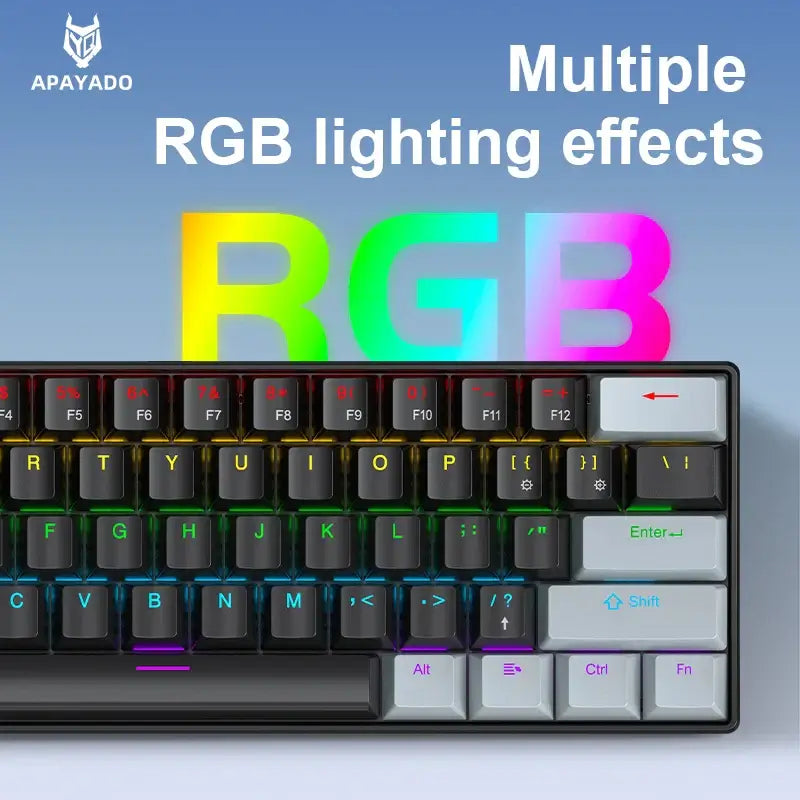 Mechanical Gaming Keyboard – Blue & Red Switches, Compact Design - Nevolta