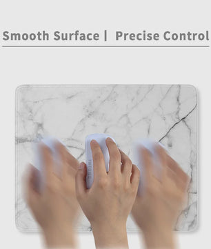 TWTOWO White Marble Gaming Mouse Pad – Small, Anti-Slip Rubber Base - Nevolta