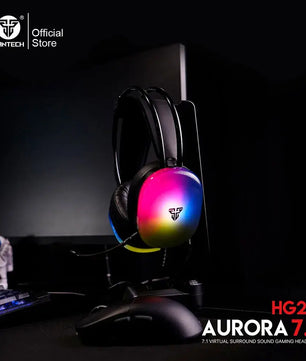 FANTECH AURORA 7.1 HG29 Wired Headset 7.1 Virtual Surround Sound and Sotf RGB 50MM Drivers Headphones with Microphone for PC Nevolta