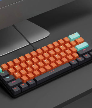MUCAI MKA610 USB Mini Mechanical Gaming Wired Keyboard Red Switch 61 Key Gamer for Computer PC Laptop Detachable Cable Nevolta