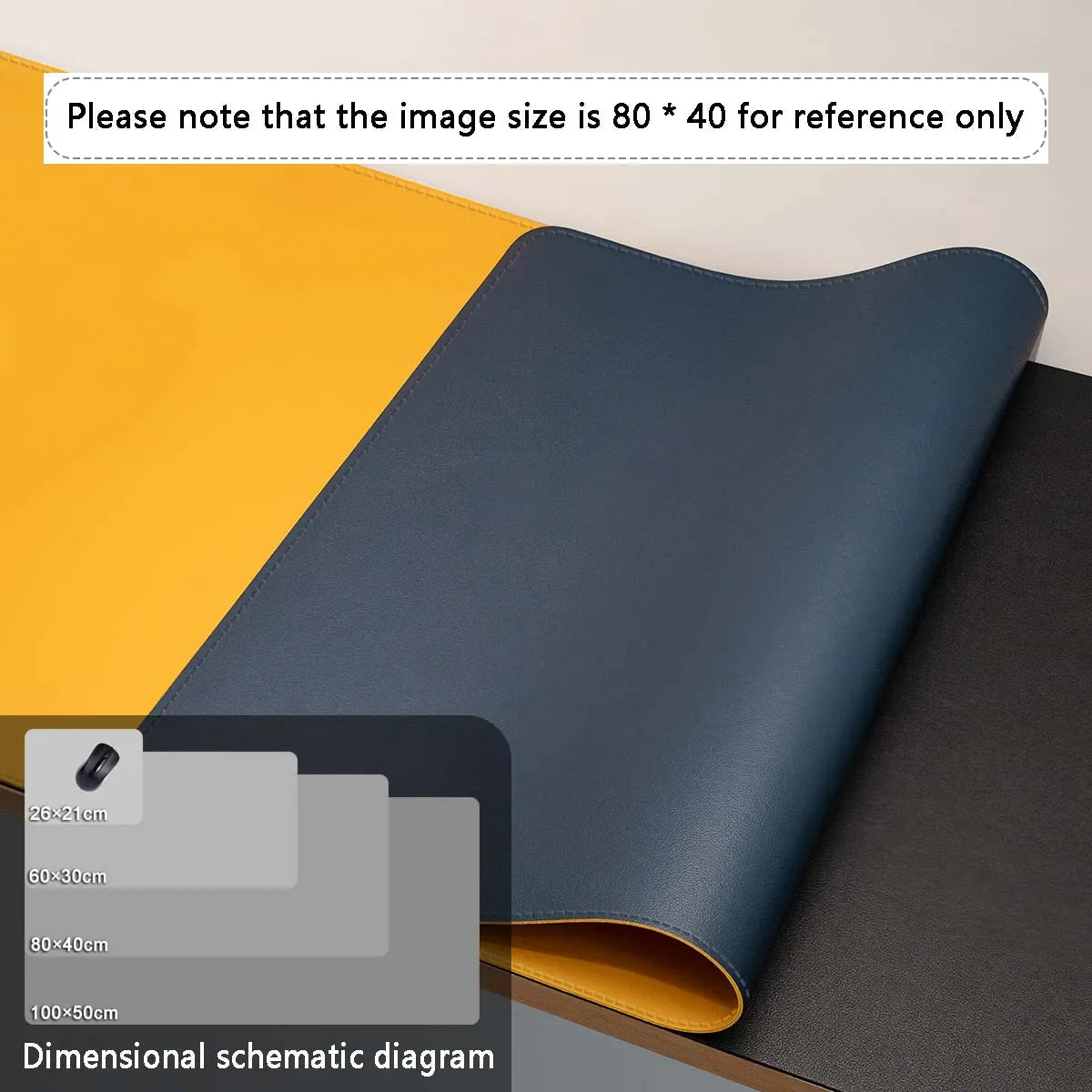 AIPHY Two-Tone Leather Desk Mat – Premium Anti-Slip Surface - Nevolta
