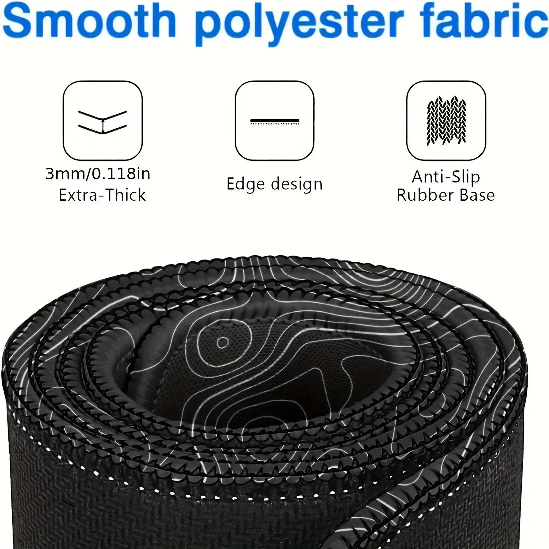 BLIKSEM Large Mouse Pad – Smooth Surface, Non-Slip Rubber Base - Nevolta