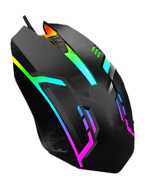USB Wired Gaming Mouse – LED Backlit, 3D Ergonomic Adjustable Optical for PC & Desktop - Nevolta