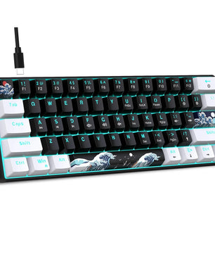 Mechanical Gaming Keyboard – Blue Clacky Switches, Compact Design - Nevolta