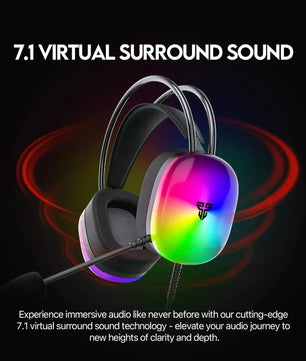 FANTECH AURORA 7.1 HG29 Wired Headset 7.1 Virtual Surround Sound and Sotf RGB 50MM Drivers Headphones with Microphone for PC Nevolta