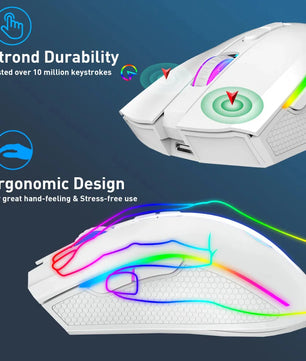 HXSJ T69 ergonomics Portable Cordless 2.4G Rgb Wireless gaming Mouse Laptop Computer Wireless Mouse for game pc Nevolta