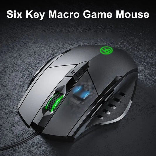 USB Wired Mouse, 7200 DPI Corded Computer Mouse with 6-Button Cord Ergonomic Mice, Officeand game Mouse for Laptop PC Desktop Nevolta