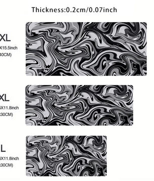 XXL Topographic Map Mouse Pad – Large Desk Mat, Anti-Slip Rubber Base - Nevolta