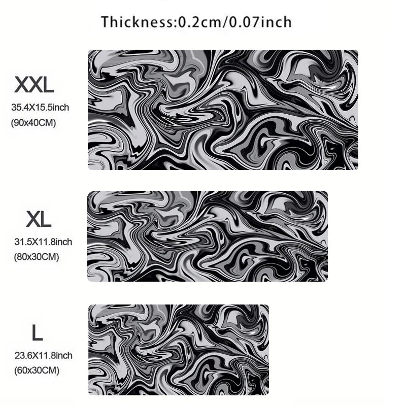 XXL Topographic Map Mouse Pad – Large Desk Mat, Anti-Slip Rubber Base - Nevolta