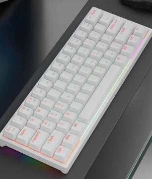MUCAI MK61 USB Gaming Esports Mechanical Keyboard 61 Key Red Axis Wired Detachable Cable RGB Backlight Hot Swap Nevolta
