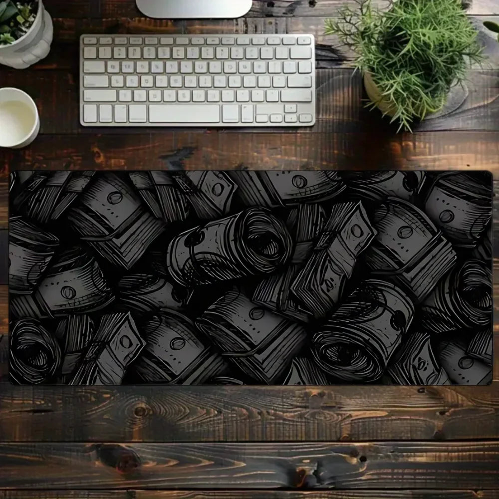 Black Banknote-Style Mouse Pad – Non-Slip 2mm Rubber Gaming & Office Mat - Nevolta