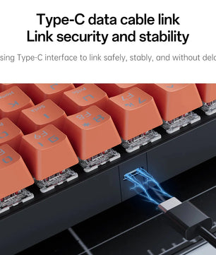 MUCAI MKA610 USB Mini Mechanical Gaming Wired Keyboard Red Switch 61 Key Gamer for Computer PC Laptop Detachable Cable Nevolta