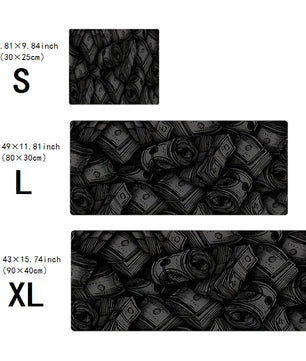 Black Banknote-Style Mouse Pad – Non-Slip 2mm Rubber Gaming & Office Mat - Nevolta