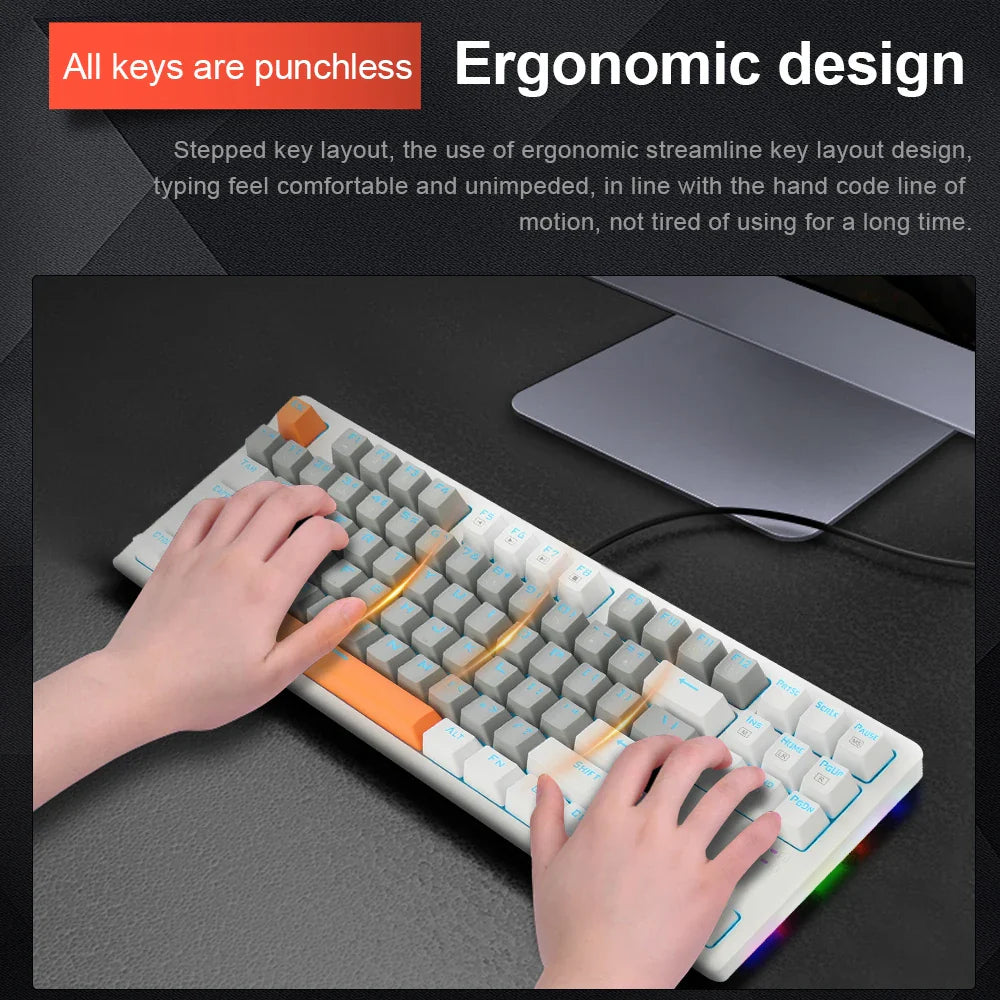 E-YOOSO K620 Mechanical Gaming Keyboard – 87-Key, Blue Switch, Backlit - Nevolta