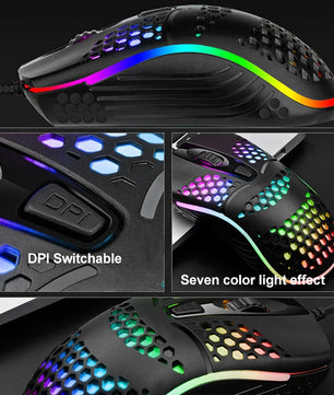 Wired Gaming Mouse for Left-Handed Users – Erilles 1600 DPI LED - Nevolta