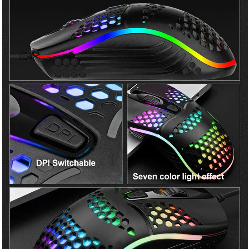 Wired Gaming Mouse for Left-Handed Users – Erilles 1600 DPI LED - Nevolta