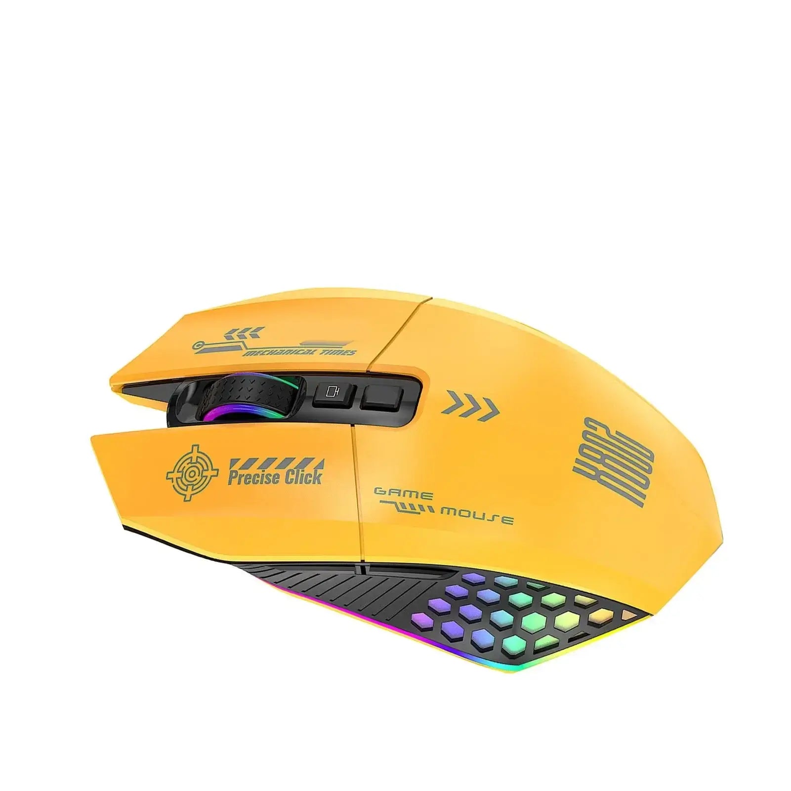 RGB Gaming Mouse – Wired, Bluetooth & 2.4G Wireless, 3-Mode Ergonomic for PC & Laptop - Nevolta