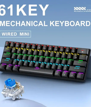Mechanical Gaming Keyboard – Blue & Red Switches, Compact Design - Nevolta