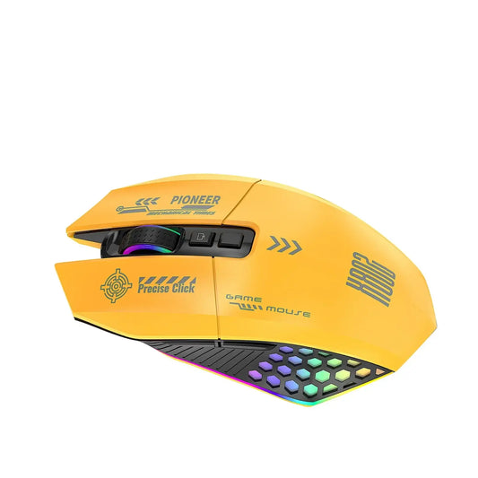 RGB Gaming Mouse – Wired, Bluetooth & 2.4G Wireless, 3-Mode Ergonomic for PC & Laptop - Nevolta