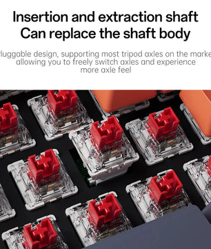 MUCAI MKA610 USB Mini Mechanical Gaming Wired Keyboard Red Switch 61 Key Gamer for Computer PC Laptop Detachable Cable Nevolta