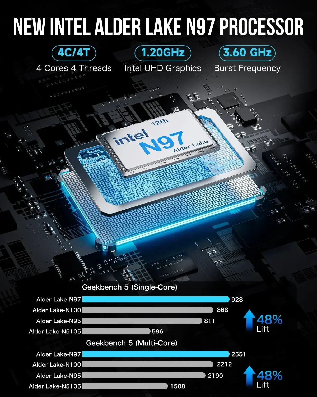 GMKtec G5 mini pc Intel 12th N97 Windows 11 Pro Desktop DDR5 4800MT/s M.2 2242 SATA WiFi5 BT4.2 Protable diy gaming computer Nevolta