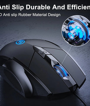 USB Wired Mouse, 7200 DPI Corded Computer Mouse with 6-Button Cord Ergonomic Mice, Officeand game Mouse for Laptop PC Desktop Nevolta