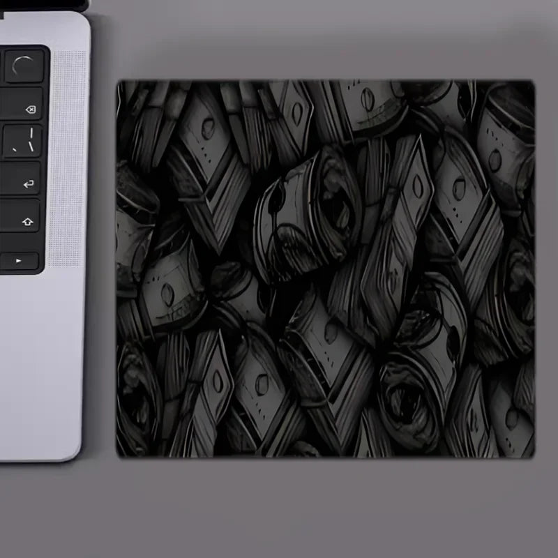 Black Banknote-Style Mouse Pad – Non-Slip 2mm Rubber Gaming & Office Mat - Nevolta