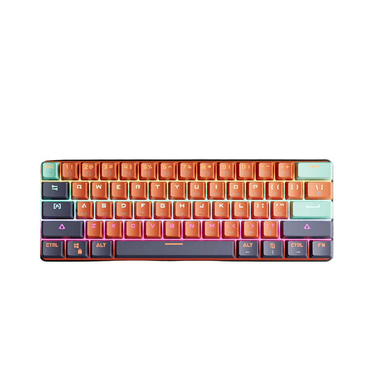 MUCAI MKA610 USB Mini Mechanical Gaming Wired Keyboard Red Switch 61 Key Gamer for Computer PC Laptop Detachable Cable Nevolta