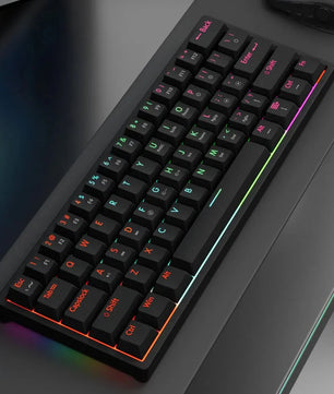 MUCAI MK61 USB Gaming Esports Mechanical Keyboard 61 Key Red Axis Wired Detachable Cable RGB Backlight Hot Swap Nevolta