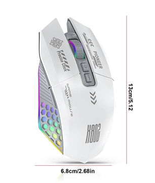 RGB Gaming Mouse – Wired, Bluetooth & 2.4G Wireless, 3-Mode Ergonomic for PC & Laptop - Nevolta