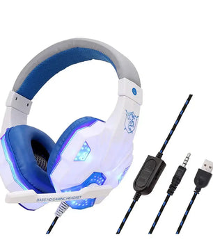 Wired Gaming Headphones With LED Light Noise-cancelling Gamer Headset With Microphone for PC Computer Laptop For PS4 PS5 Xbox Nevolta