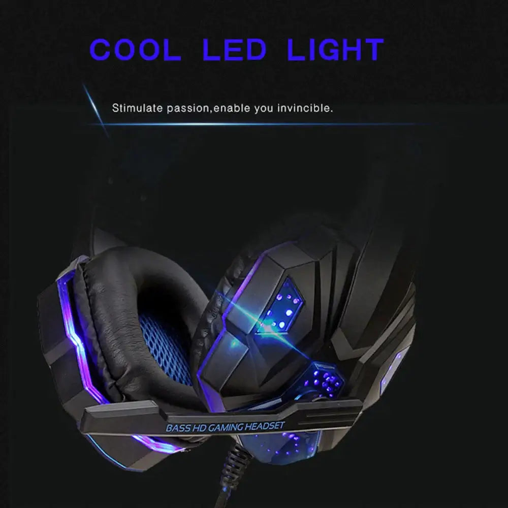 Wired Gaming Headphones With LED Light Noise-cancelling Gamer Headset With Microphone for PC Computer Laptop For PS4 PS5 Xbox Nevolta