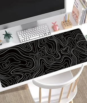 Gaming Mouse Pad Large Keyboard Pad – 31.5 x 11.8in Topographic Design - Nevolta